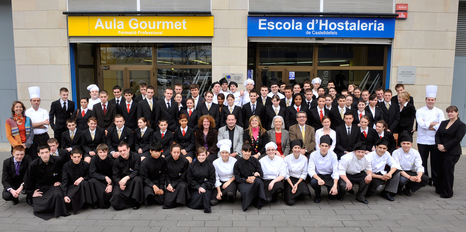 Visita de una escuela de hostelería y turismo de Francia a la Escola d’Hostaleria de Castelldefels